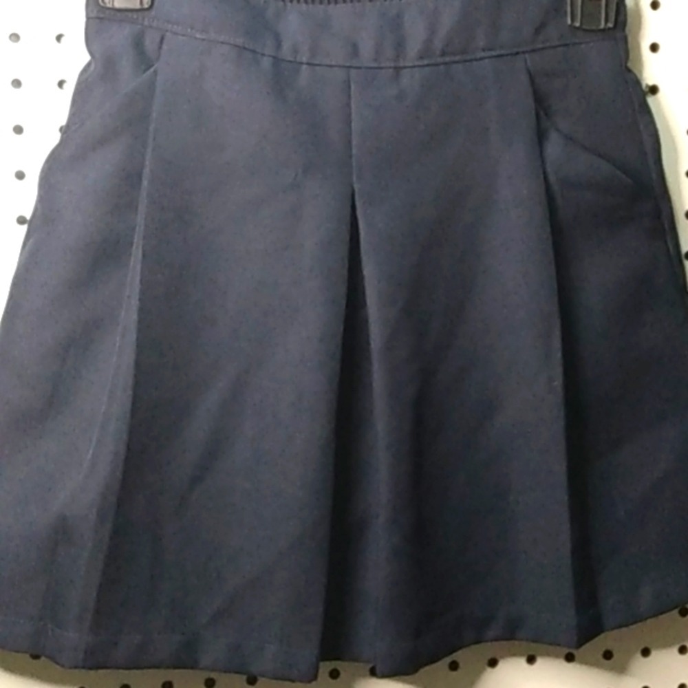 Chaps Size 10 School Uniform Skirt Pleated A Line Navy Blue Skater Girl Skort